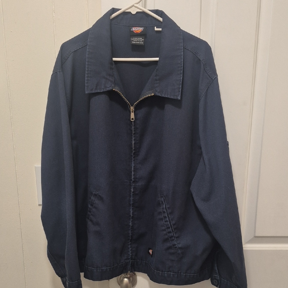 Dickies Dark Navy Zip-Up Work Jacket M 3XL